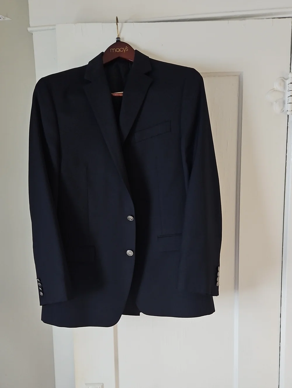 Men's Navy Blazer - Classic Single-Breasted